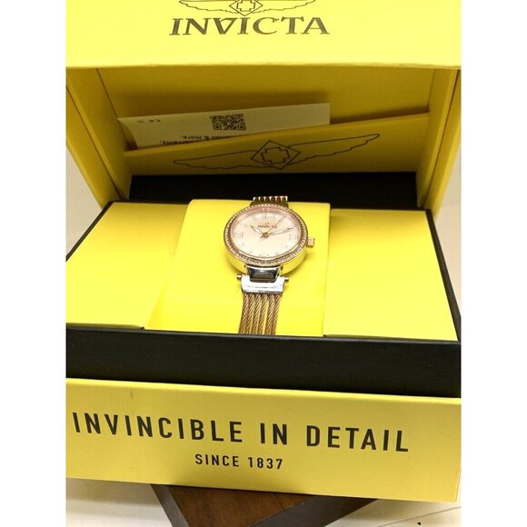 Invicta Women's Watch Bolt 29142 Quartz Mother of Pearl Dial Two Tone Steel 30mm - Picture 3 of 15